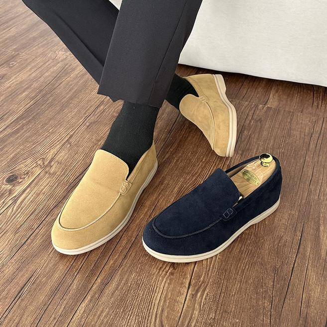 센시노 남자 5cm 키높이 드라이빙슈즈 스웨이드 페니로퍼