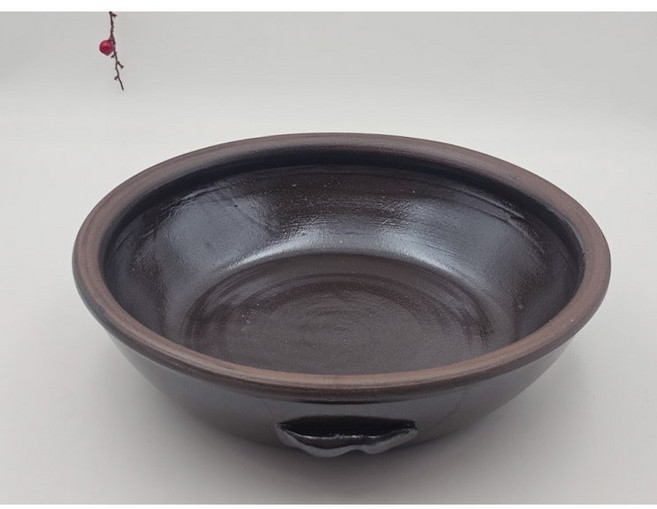 우암 국산 옹기 손잡이수반 특대(34cm) 항아리 뚜껑