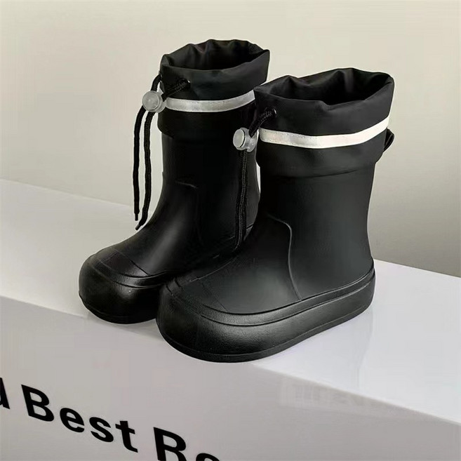 Annie 日系時尚親子雨鞋 兒童雨靴 成人雨靴 大人雨鞋 親子鞋 防水膠鞋 學生水鞋 男童女童 束口雨鞋