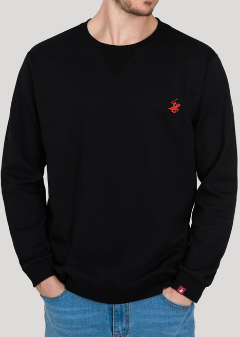 비버리힐즈폴로클럽 남여공용 특양면 자수로고 맨투맨 티셔츠 EPL9T00