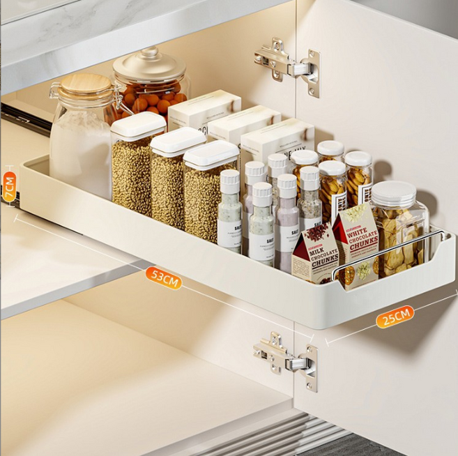 Centis 주방 슬라이드 수납함 타공불필요 캐비닛 싱크대 정리함