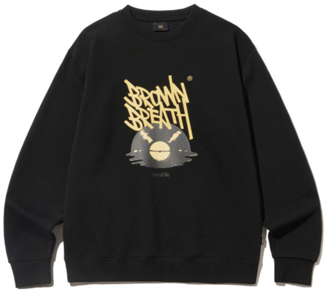 BROWNBREATH PART OF TAG CREWNECK - BLACK BKSMMT001BK 420698