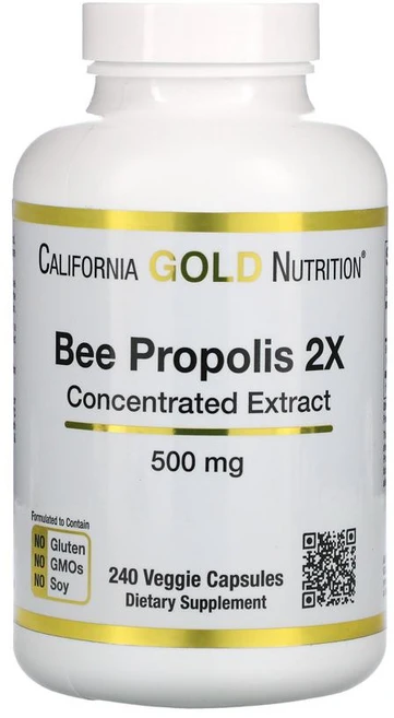 California Gold Nutrition 캘리포니아 골드 뉴트리션 비 프로폴리스 2X 500mg 240캡슐, 240정, 1개 - 쿠팡