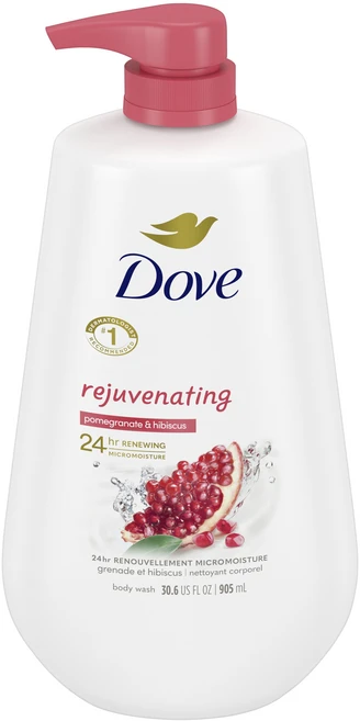 도브 너리싱 바디 워시 리쥬브네이팅 석류 & 히비스커스 티, 1개, 905ml - 쿠팡