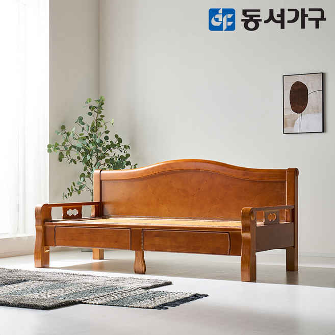 동서가구 LT리빙 편백나무 수납형 황토 흙소파 DF644288, 엔틱