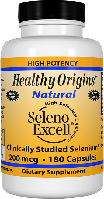 Healthy Origins 無麩質無糖硒膠囊 200mcg, 180顆, 1罐