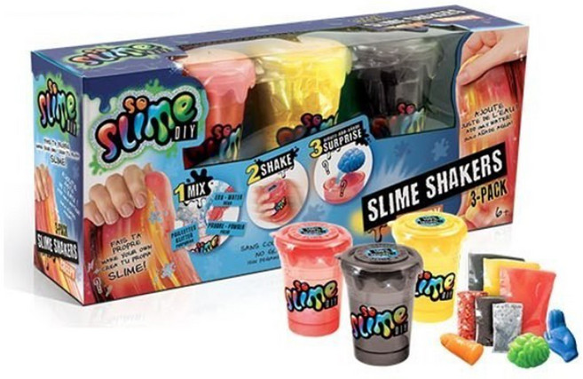 쏘 슬라임 미니 3종 세트 DIY 만들기 SLIME SHAKERS 3PACK 랜덤 피규어 장난감, 1개