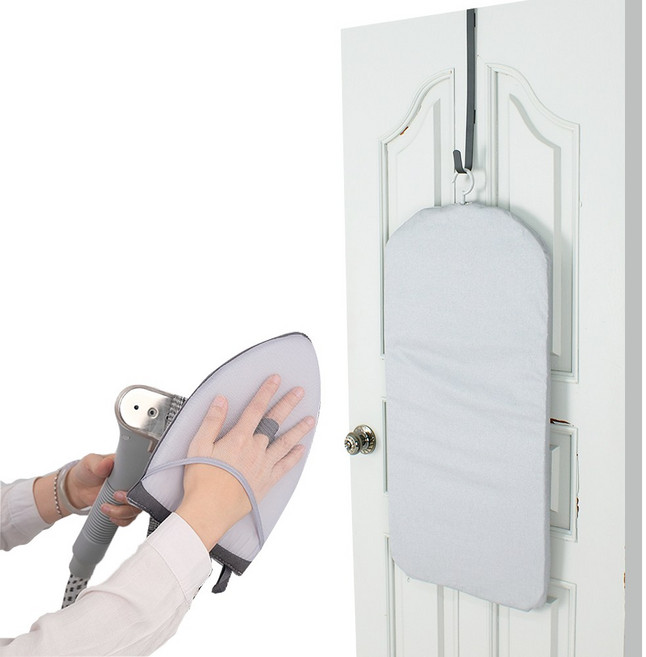 핸디스팀다리미 폴더매트 다리미판(실버)+도어후크+다림질 장갑, 1개