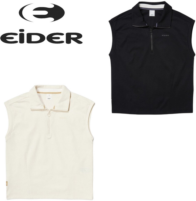 [백화점발송] 아이더 여성 슬리브리스 반집업 조끼 냉감 레이어드 데일리 출퇴근 아웃도어 야외활동 등산 러닝 조깅 산책 하이킹 가벼운 상의