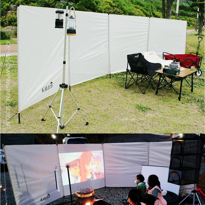 썬코 바람막이 윈드가드 스크린타프 가림막 캠핑 외풍차단 윈드스크린, 5면윈드스크린(블랙), 1개