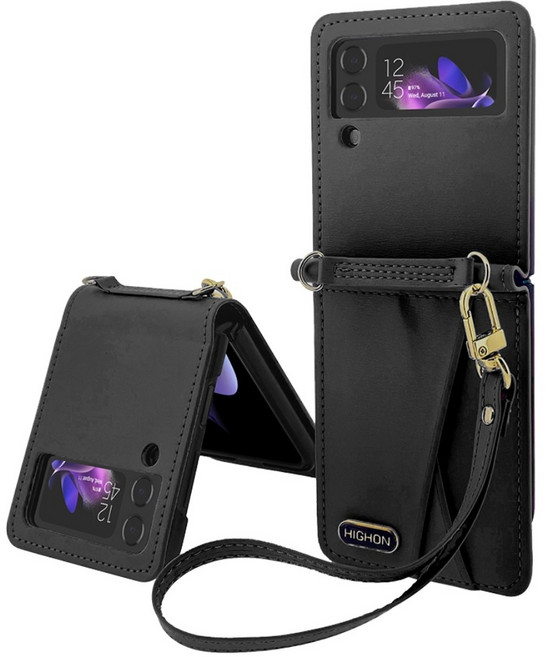 5세컨즈 카드 수납 스트랩 가죽 케이스