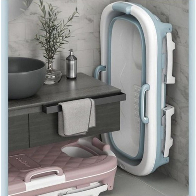 삶편소 접이식 반신욕 욕조 성인 이동식 1인 사우나 중형 대형 특대형, 중형/덮개미포함-분홍, 1개, 분홍