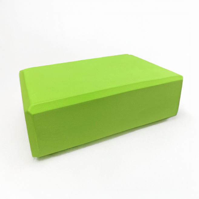 요가블럭 필라테스블럭 요가도구 필라테스 스트레칭 홈트 EVA, 옐로우 그린, 1개