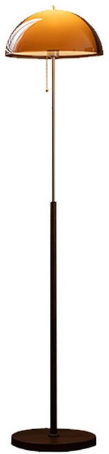 落地燈 亞克力鐵藝 直徑35cm 高153cm 9W, 橙色三色變光（腳踏開關+拉線開關）