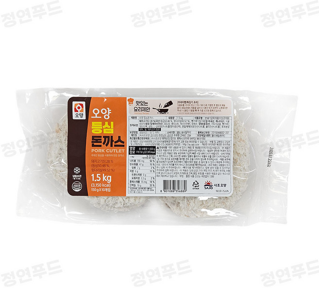 사조오양 등심돈까스 (냉동), 1개, 1.5kg
