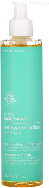 Earth Science 클래리파잉 페이셜 워시 지성 복합성 피부 8 fl oz (237 ml) 2팩, 237ml, 1개 - 쿠팡