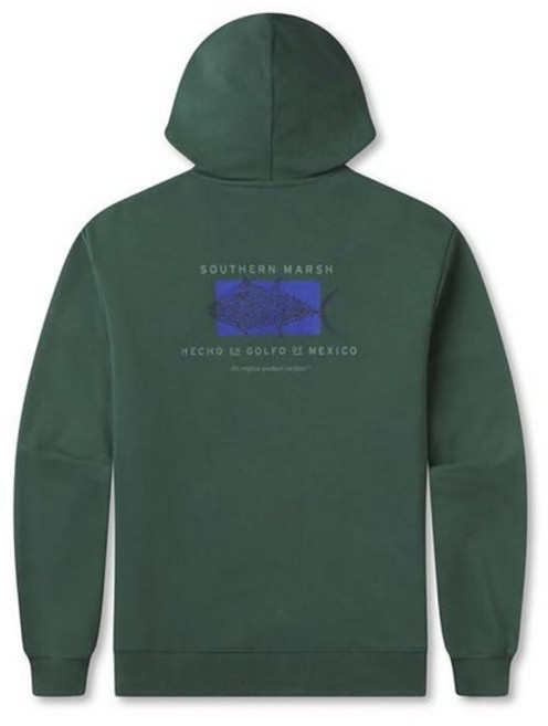 Southern Marsh 남성용 Hecho Made in the Gulf 후드 후드 풀오버 다크 그린. 226475 7570346517, Small