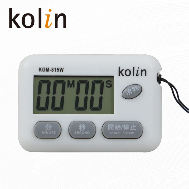 【kolin歌林】多功能正倒數計時器 KGM-815W 低功率、穩定性高 具支架, 1個