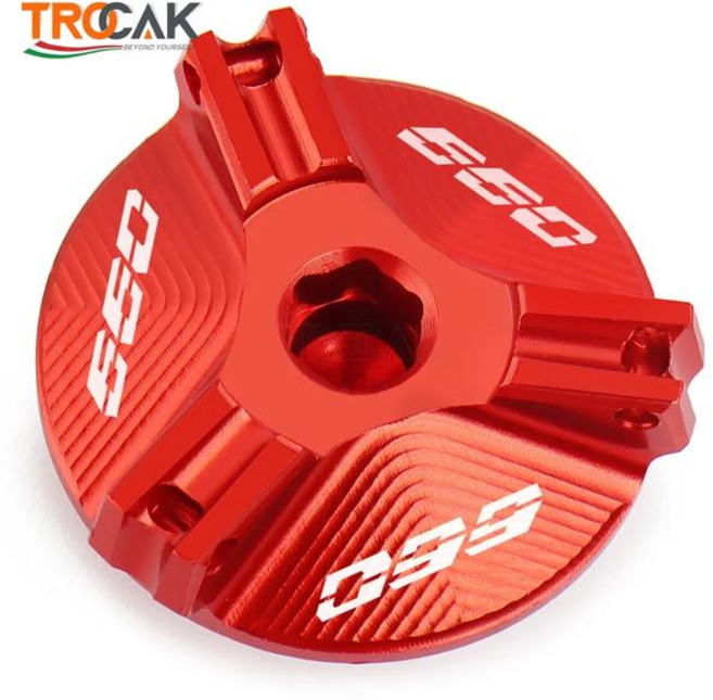 바이크 오토바이 액세서리 Triumph Trident 660 Trident660 Trident 750 900 용 알루미늄 엔진 플매트 카펫 러그 캡 오일 필러 커버, [04] 빨간