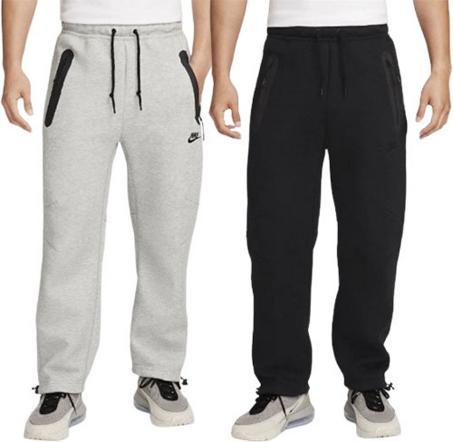 [국내매장판] 나이키 스포츠웨어 테크 를리스 남성 오픈 헴 스웻팬츠 캐주얼 여행 데일리 봄 트레이닝바지