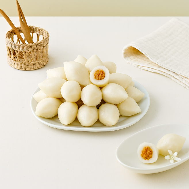 함지박떡방 추석송편 흰송편 흰색송편 냉동 깨송편 1접시 25알, 2개, 1kg