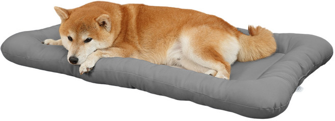 EMME 직사각 라운딩 애견침대 옥스포드 방수 내마모성, 1개, Grey