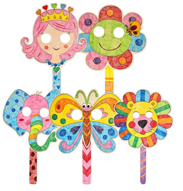 팬시우드 가면만들기 유치원 어린이집 미술활동, 10개, 사자