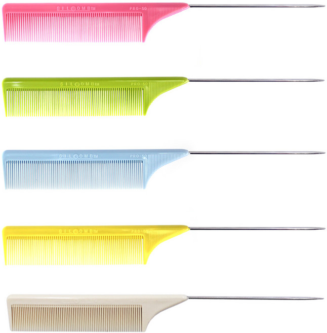 머리앤 철 꼬리빗 5컬러 1묶음 스텐 꼬리빗, 1개, 그린