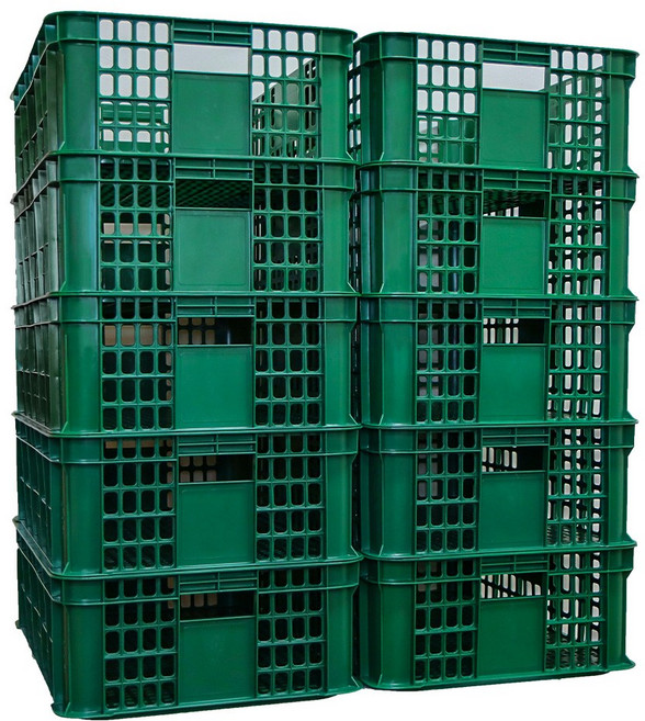 세화파렛텍 계육 상자 닭 정육 플라스틱 박스, 녹색, 10개