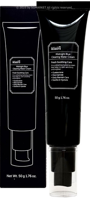 클레어스 미드나잇 블루 클리어링 워터 크림, 50g, 1개