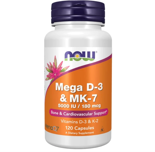 나우푸드 비타민D3 5000IU 비타민K2 MK7 180mcg 120캡슐, 120정, 1개 - 쿠팡