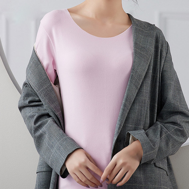 MYSEASON 女性深圓領發熱內搭衣