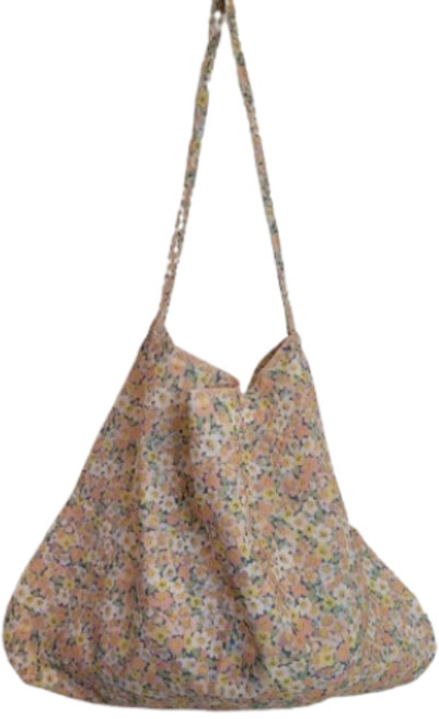 [국내매장] EMIS 이미스 파스텔 플라워 코듀로이 에코백 핑크