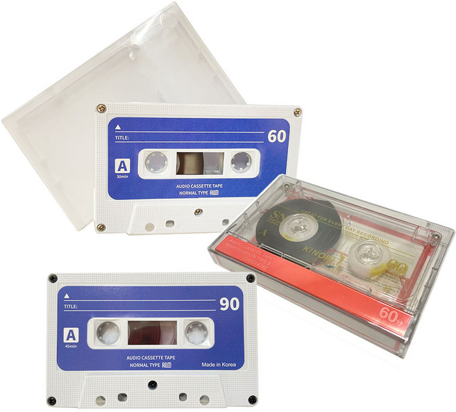 오디오 카세트 테이프 60분 90분 TAPE 공테이프 강의 녹음테이프 5개, 아림 60분 테이프(5개)