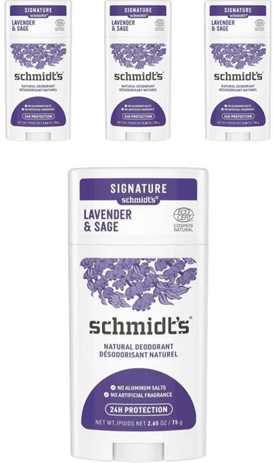 슈미츠 내추럴 데오도란트 라벤더 & 세이지 향, 4개, 75g - 쿠팡
