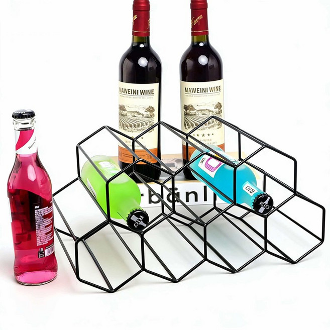 Nordlux 철제 위스키 와인 거치대 3단 2단, 2단 블랙, 1개