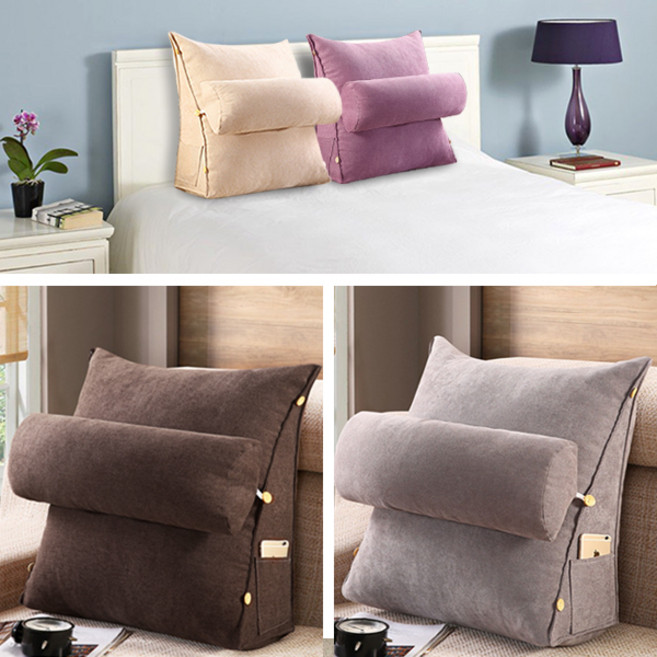 미리내 북유럽 삼각 등받이쿠션 등쿠션 솜포함, 핑크