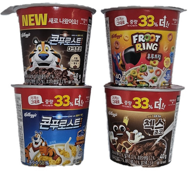 원하프컵콘푸로스트40g 4종세트켈로그, 1개