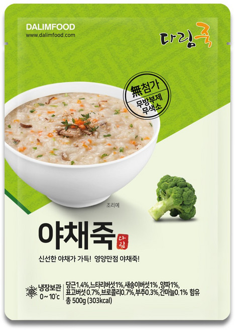 다림죽 야채죽, 10개, 500g