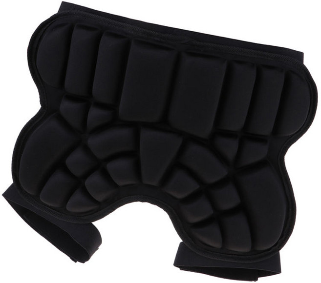 shangren 3D 패딩 보호 반바지 키즈 엉덩이 EVA 패드 짧은 바지 스키 스키 스케이트를위한 보호 기어 가드 드롭 저항, 블랙, 1개