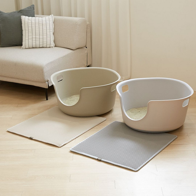 ㅁㅊ 모래 매트 (고양이 화장실 모래 매트), 브라운, 1개