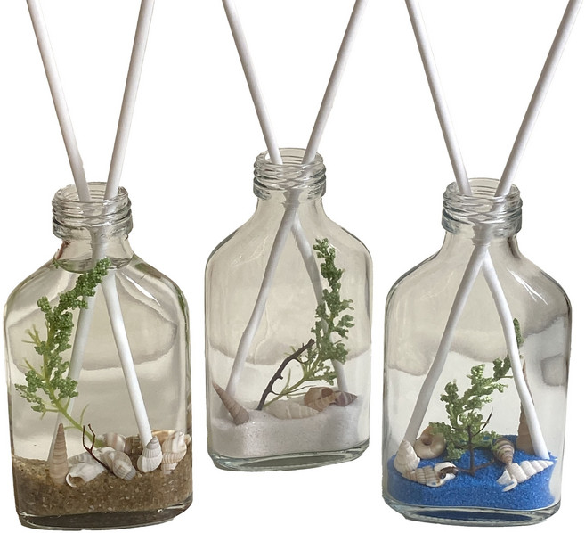 바다 디퓨저 만들기 키트 DIY 세트, 1개, 모래 내추럴,향 가든파티
