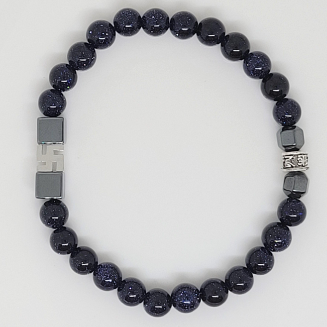 청사금석 만자 팔찌 커플 남자팔찌 액막 염주 천연석 원석 건강팔찌 합장주 개운s 동경스톤