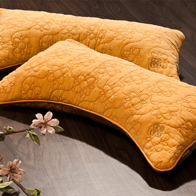 황토숨&자연휴 황토 편백향기 커브베개, 황토베개, 1개