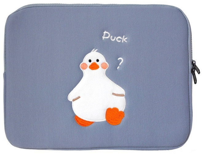 다담스 귀여운 태블릿 아이패드 갤럭시탭 슬리브 파우치, 블루, 1개