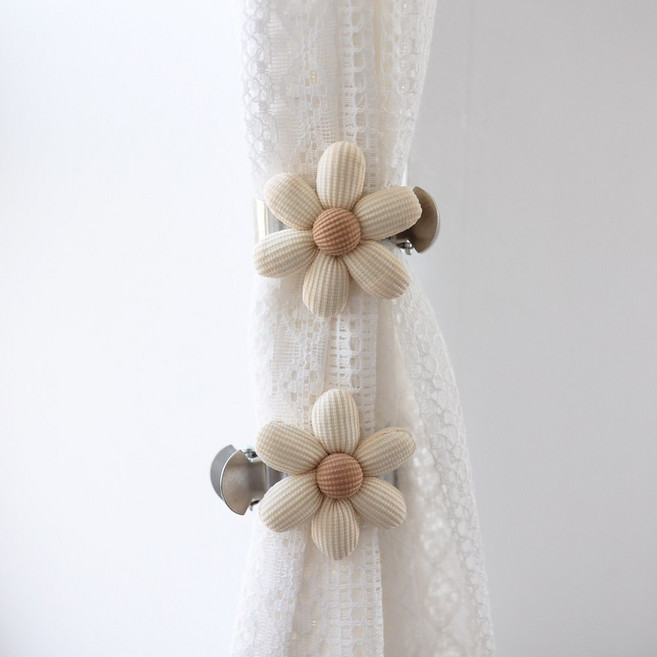 케이트가든 자체제작 데이지 커튼 집게 2P 세트, 1개, 아이보리