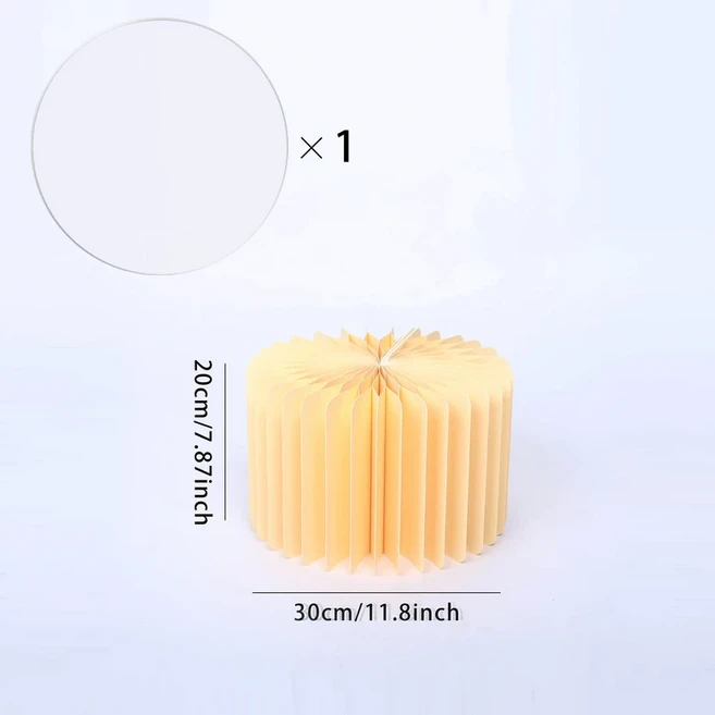 쿠쿠스토어 뷔페 라이저 음식 디스플레이 스탠드 원형 테이블 케이크 디저트 파티 접이식 종이 기둥 웨딩, 01 CHINA, 16 yellow 20