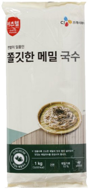 이츠웰 쫄깃한 메밀 국수 건면, 1kg, 1개