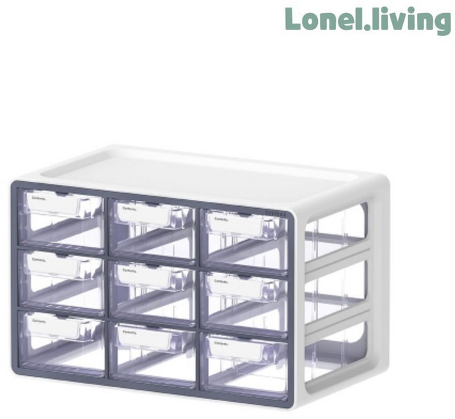 시스맥스 UP 시스템 멀티박스 소형 9단 그레이- 박스 (4개입)