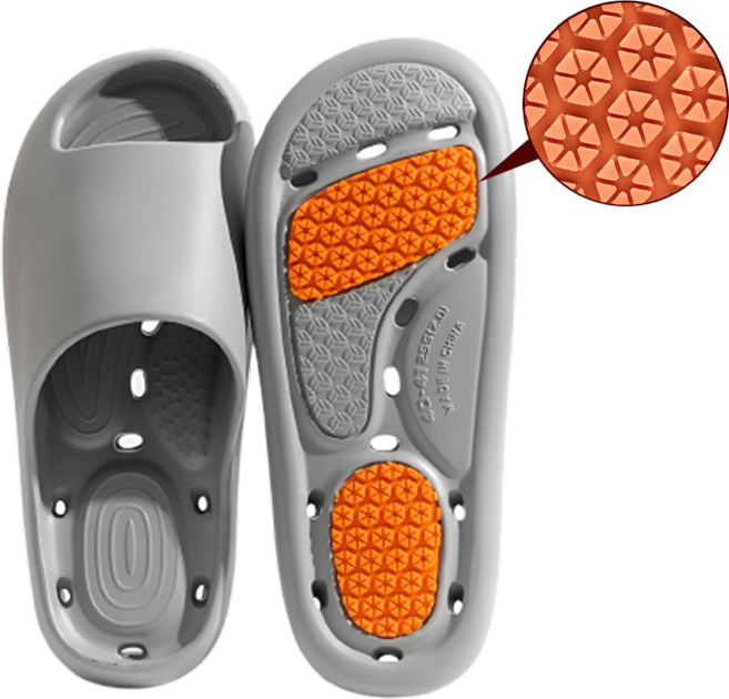 울이즈쿨 미끄럼방지 EVA 욕실화 실내화, 1개, 그레이